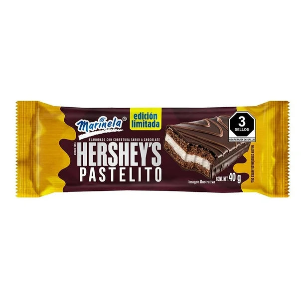 Mitoteland — Marinela’s Hershey’s Pastelito — Soft, chocolatey, and irresistibly sweet, combining the classic Marinela touch with Hershey’s iconic flavor.